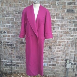 Ashley Scott 1-Button Full Length Jacket Purple M